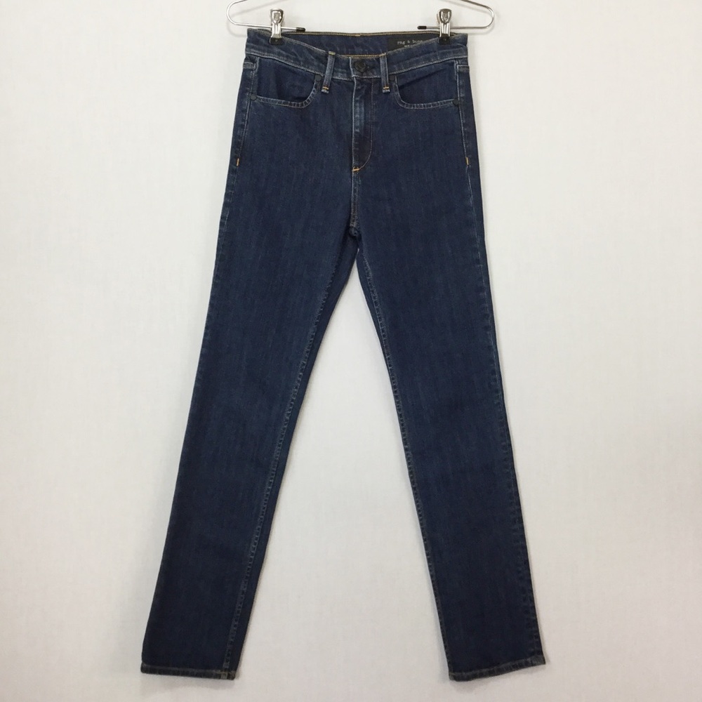NWT Rag & Bone High Rise Slim Straight Kaihara Denim Jeans - Picture 2 of 8